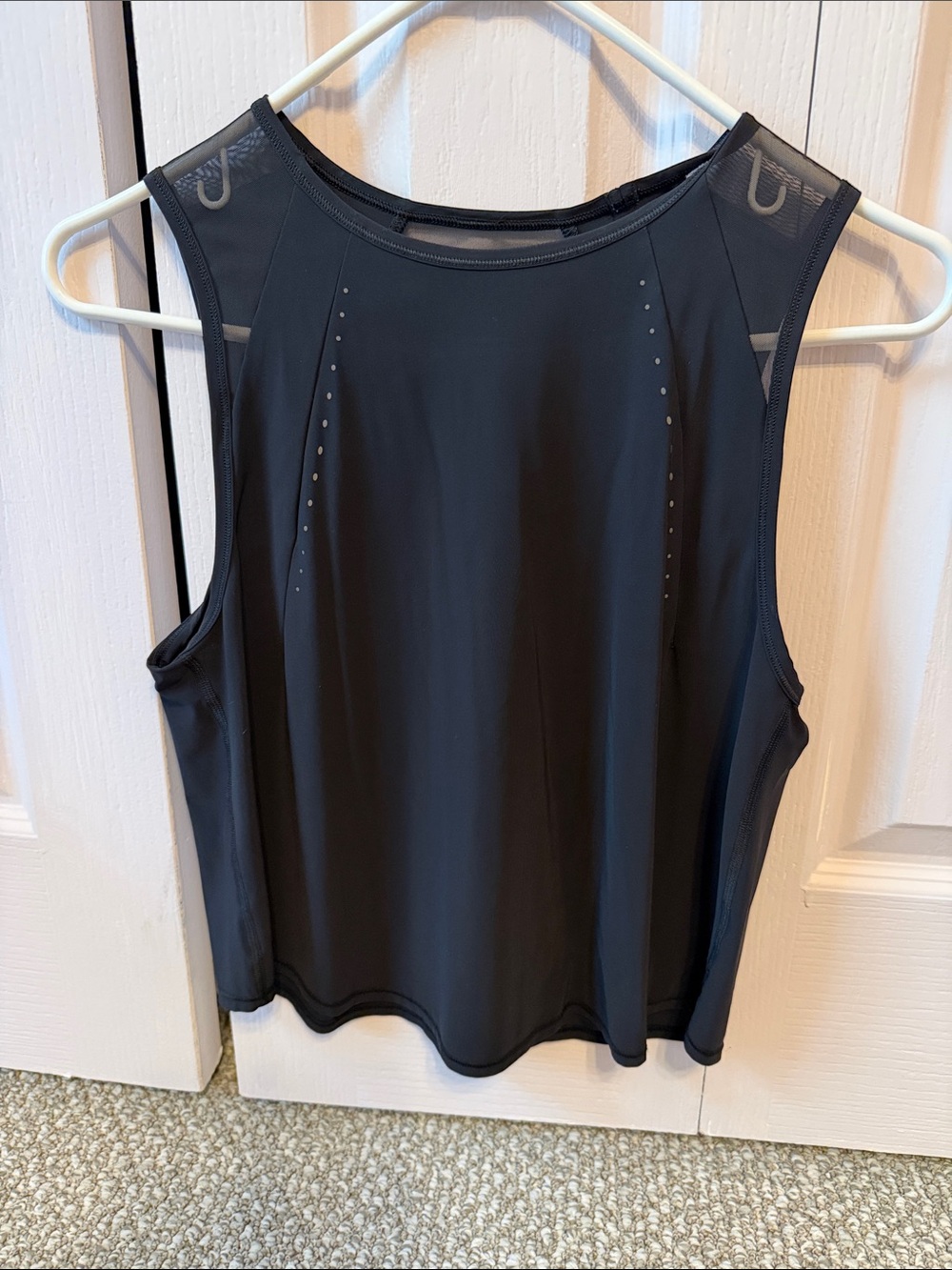 lululemon athletica Black Mesh-Panel Athletic Tank